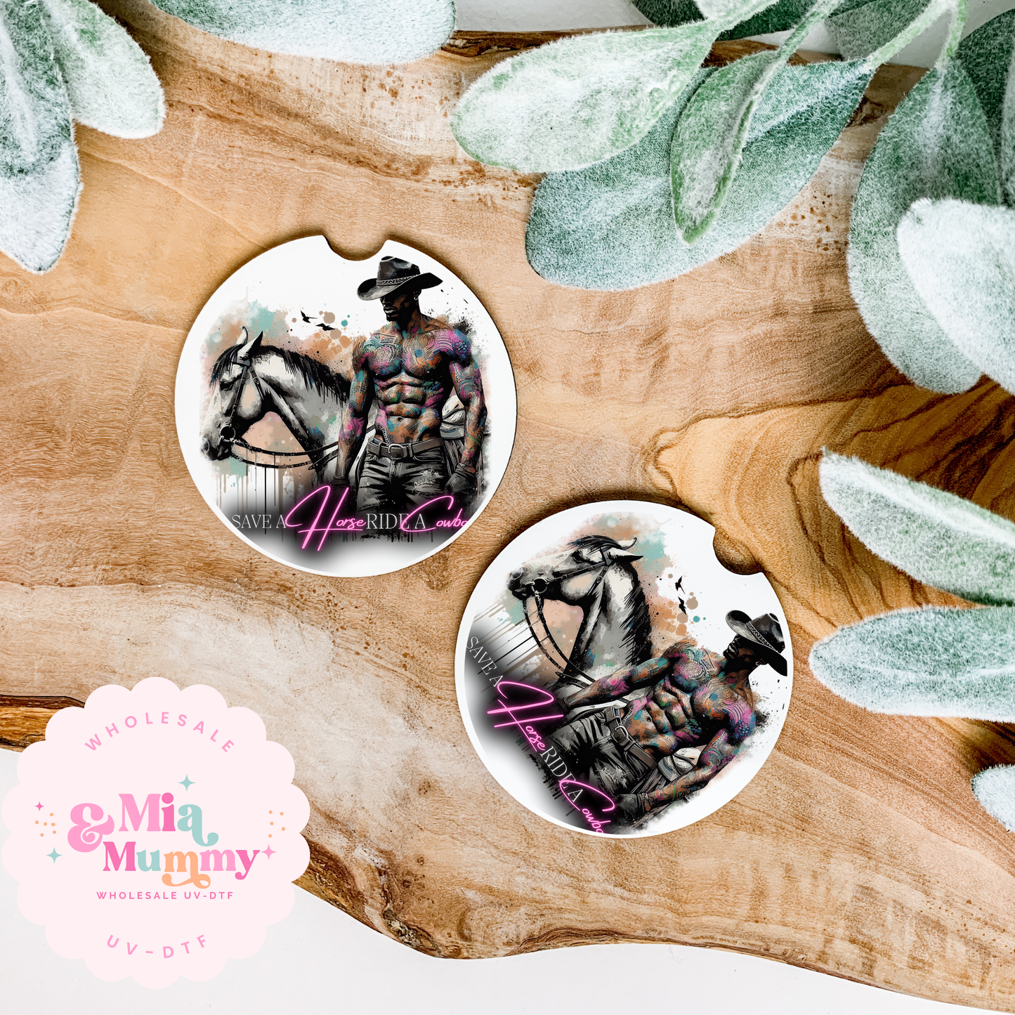 SAVE A HORSE Coaster UV-DTF