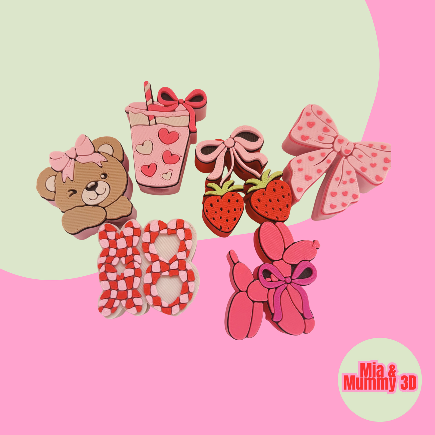 Pretty in Pink Straw topper set.