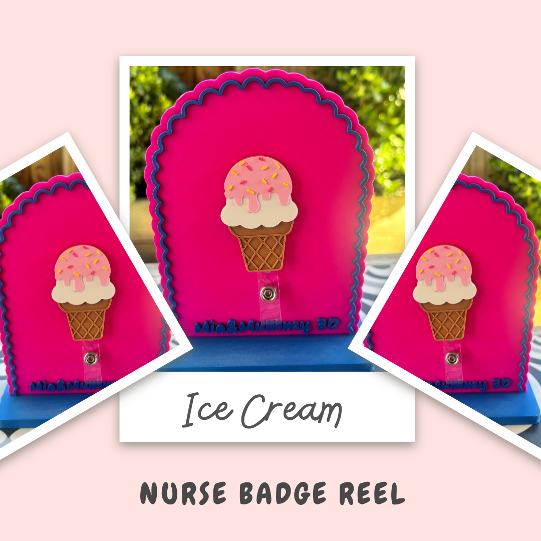 Ice Cream Nurse Badge Reel- FREE