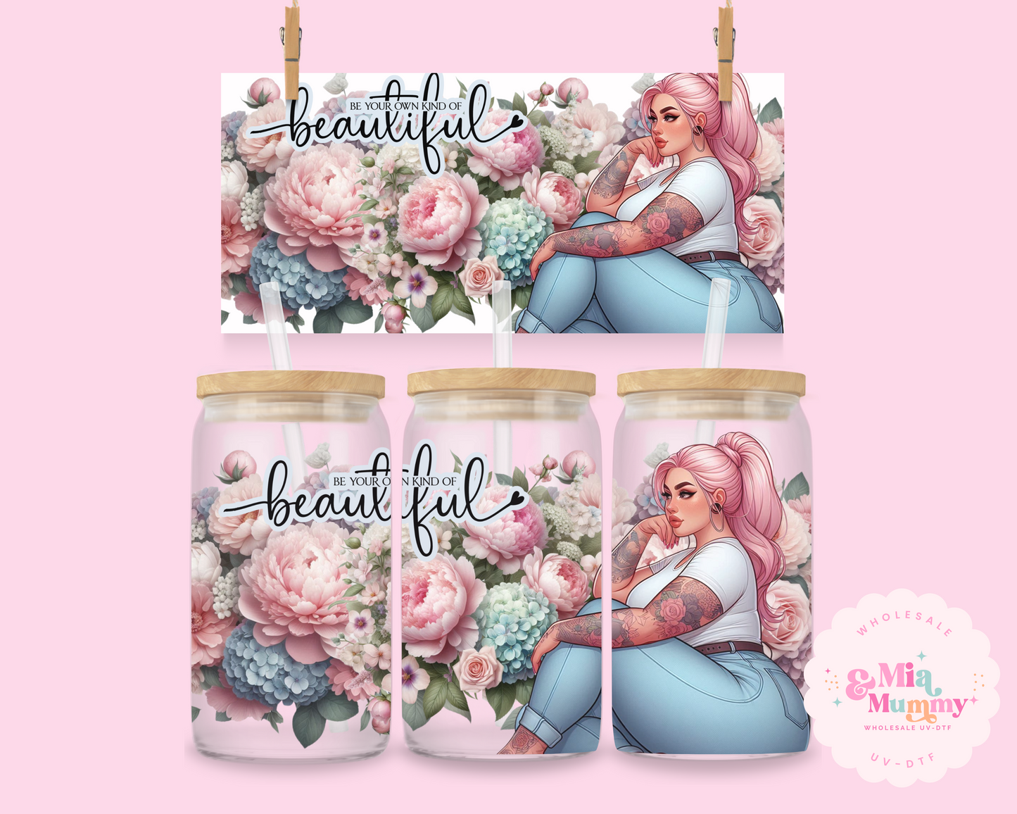 BEAUTIFUL- DOUBLE SIDED UV DTF