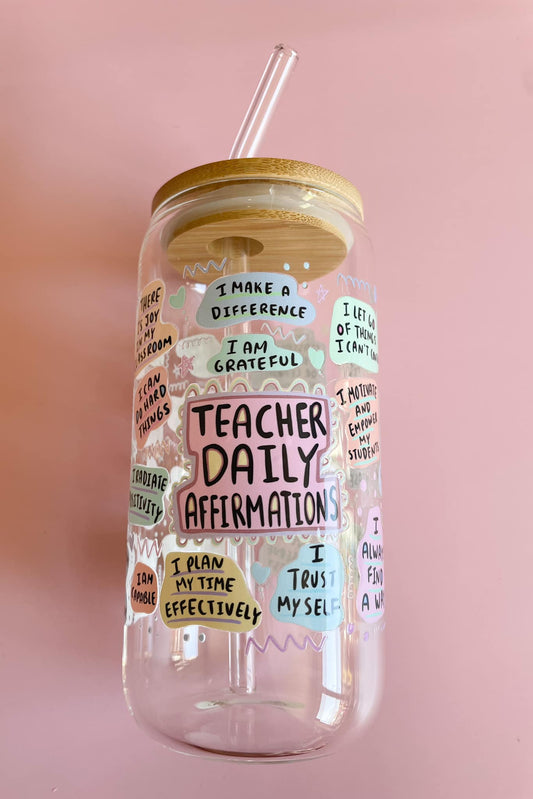 Teacher Daily Affirmation Ice Coffee Tumbler