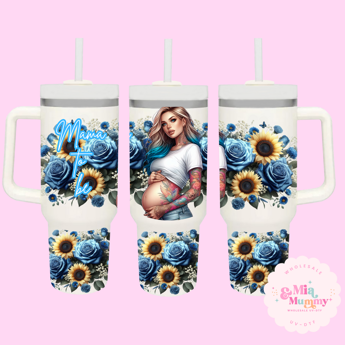 40oz MAMA TO BE BLUE- DIGITAL DOWNLOAD- DESIGNED BY MIA&MUMMY