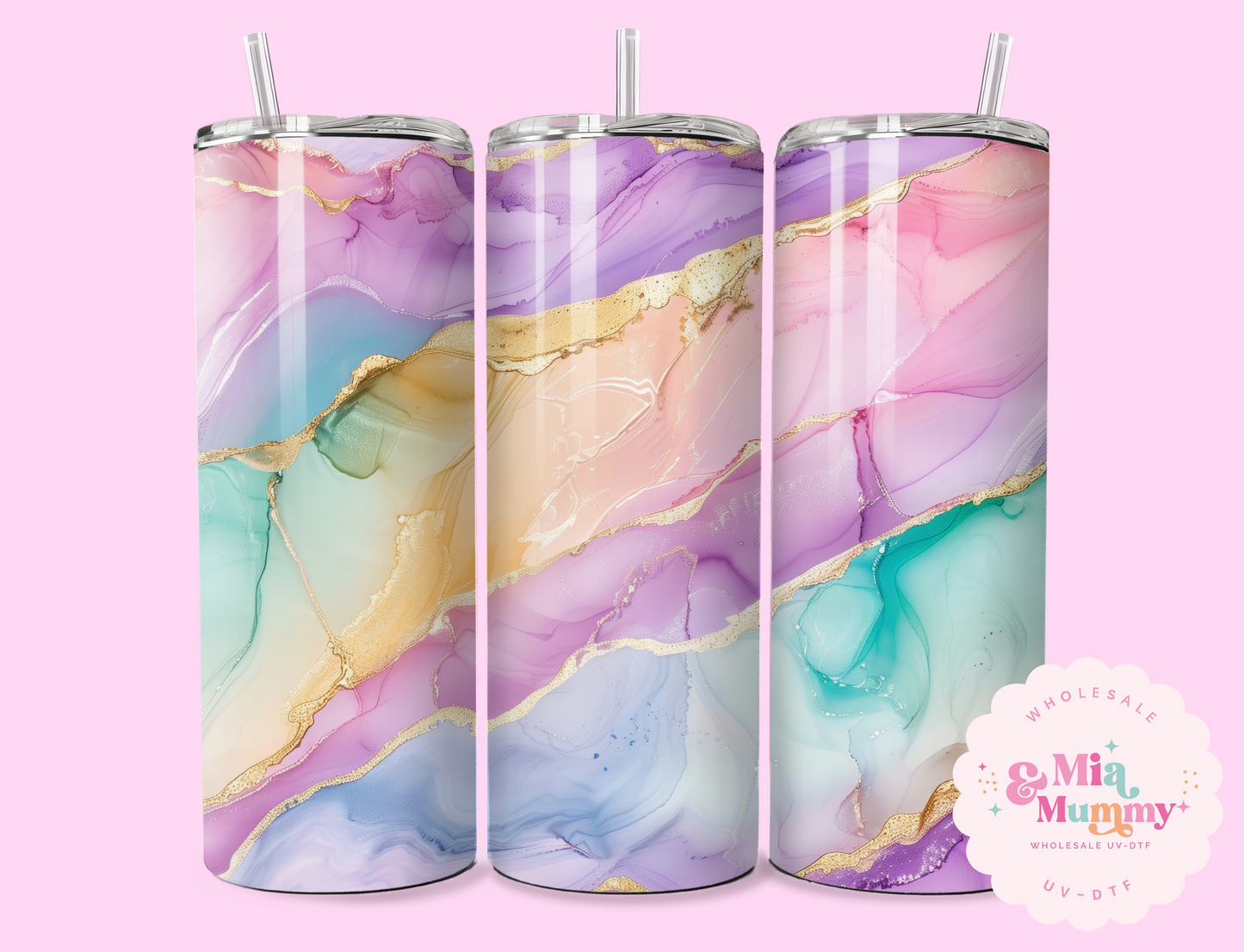 PASTEL RAINBOW AND GOLD.