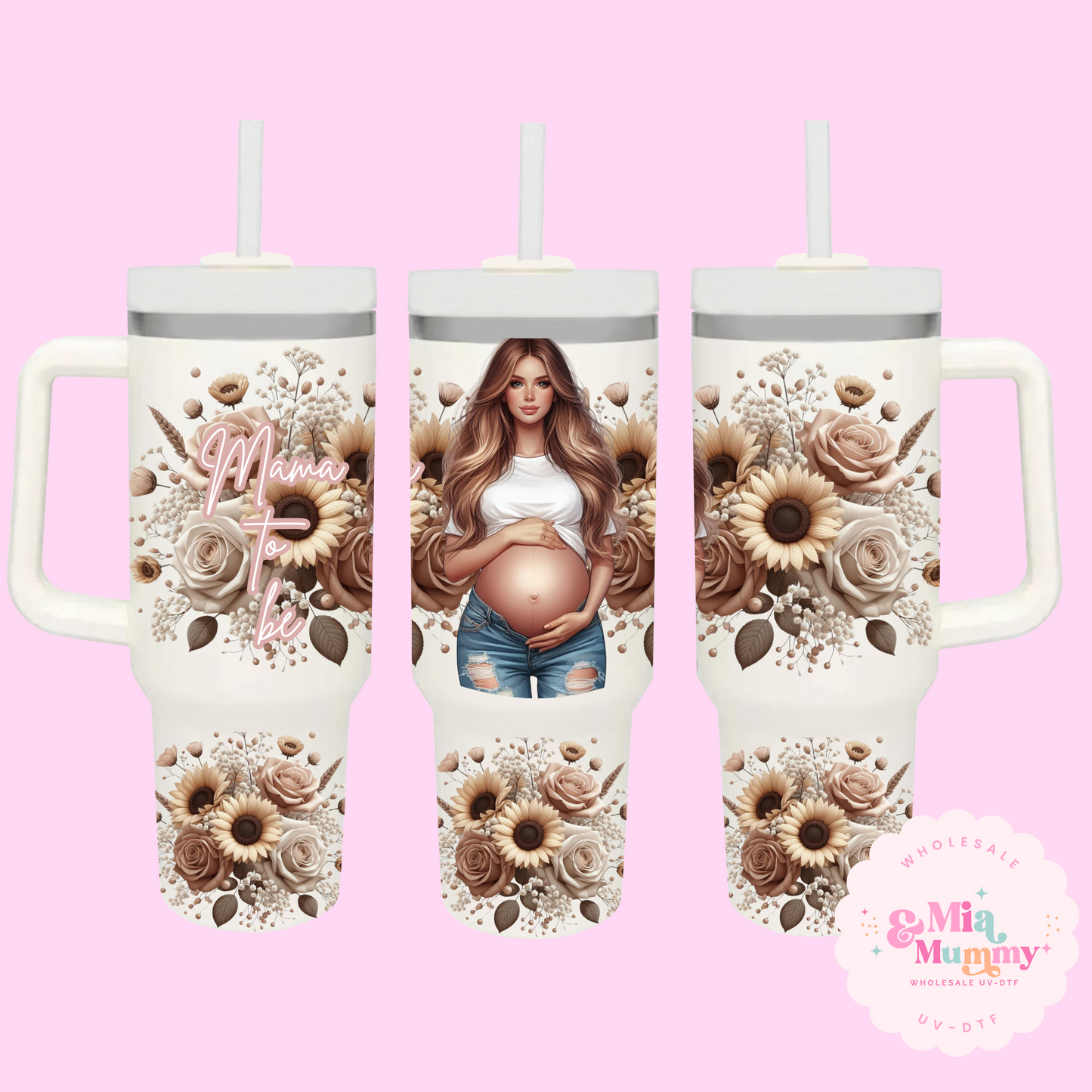 40oz MAMA TO BE BEIGE- DIGITAL DOWNLOAD- DESIGNED BY MIA&MUMMY