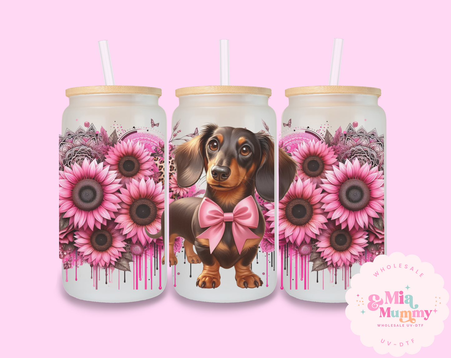PINK DACHSHUND DIGITAL DOWNLOAD- FOR A 16 LIBBY