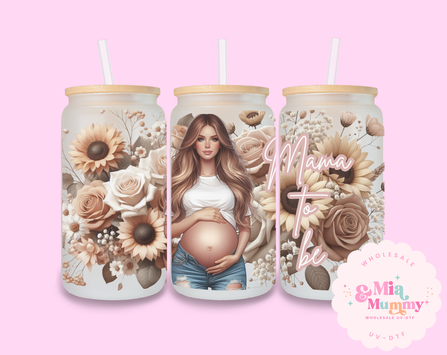 16oz SUBLIMATION PRINTS- DESIGNED BY MIA&MUMMY