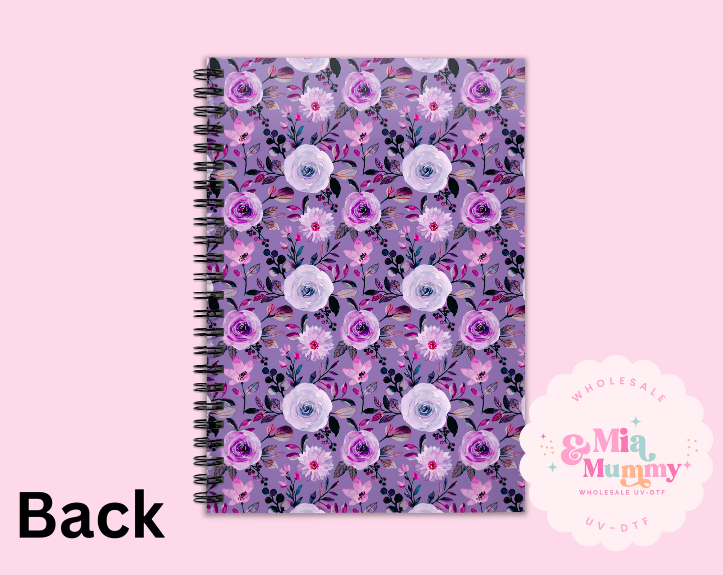 NOTEBOOK-PURPLE FLORAL