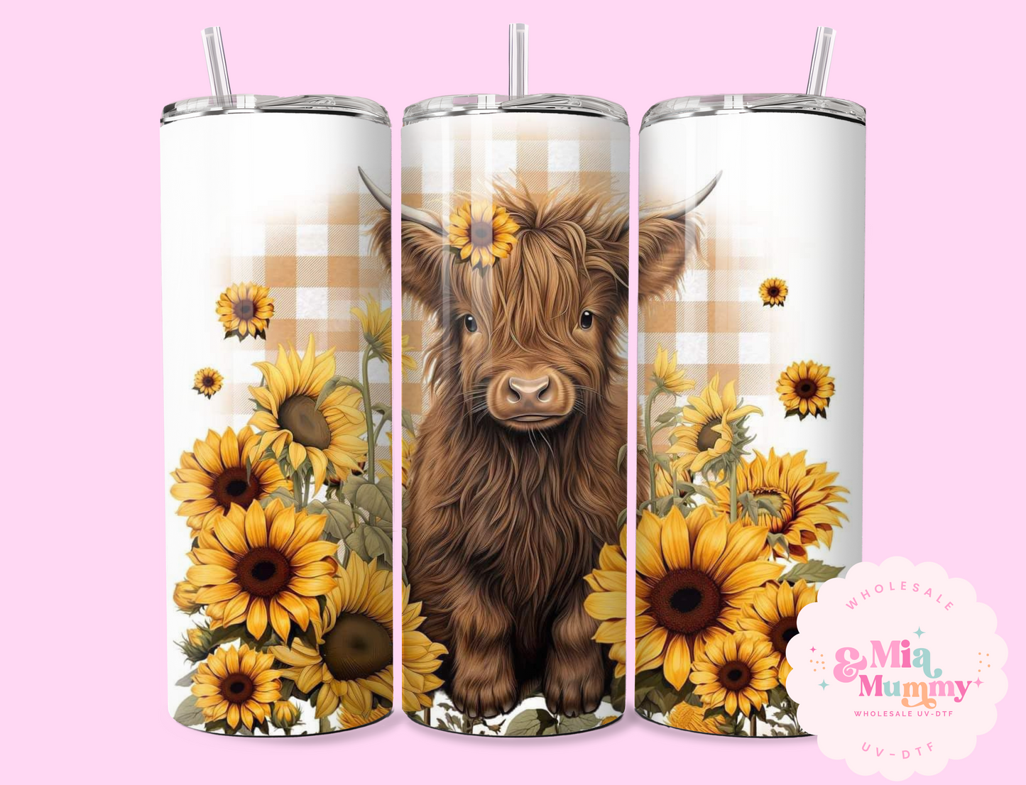 SUNFLOWER HIGHLAND COW