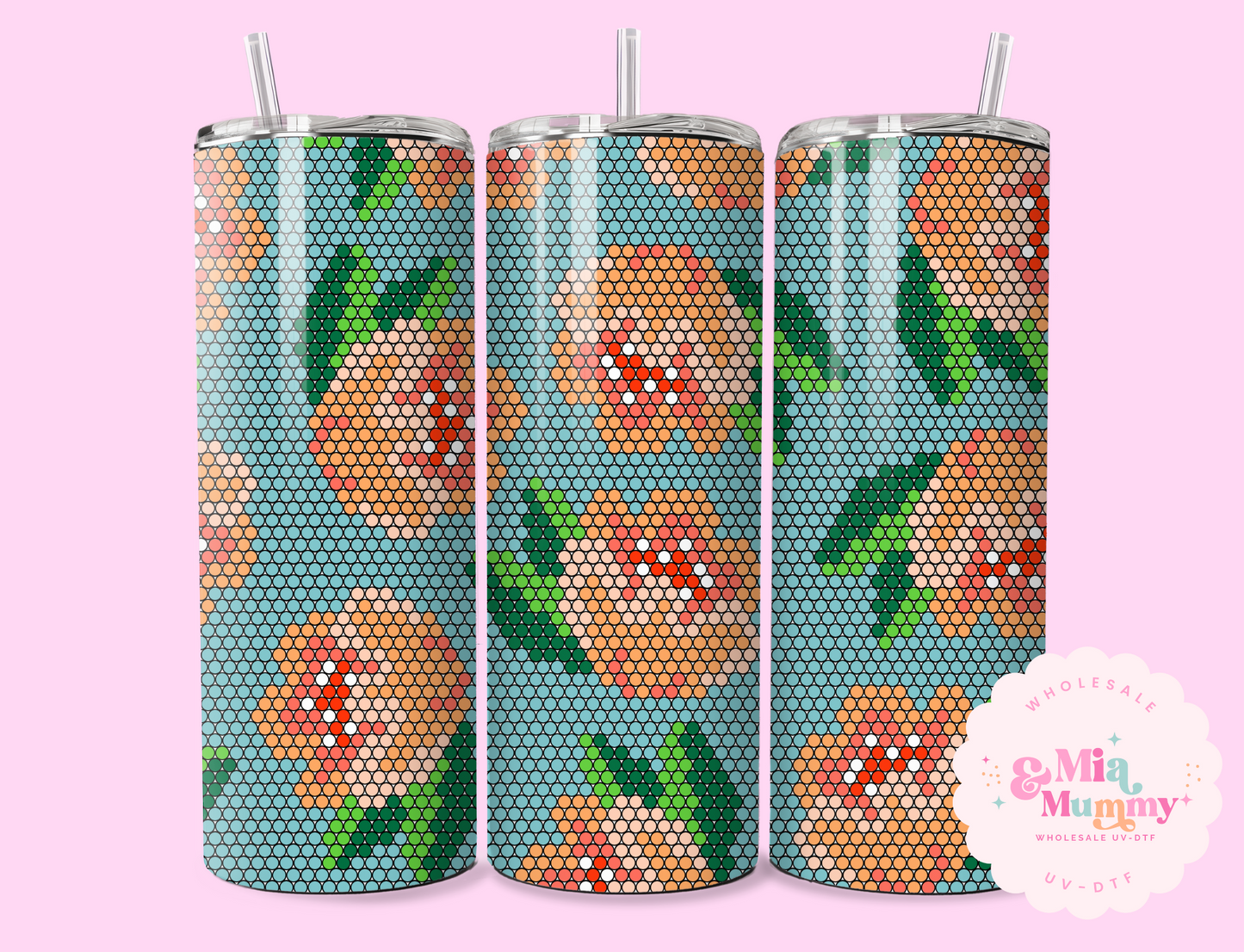 DIY BLING ORNAGE FLOWERS