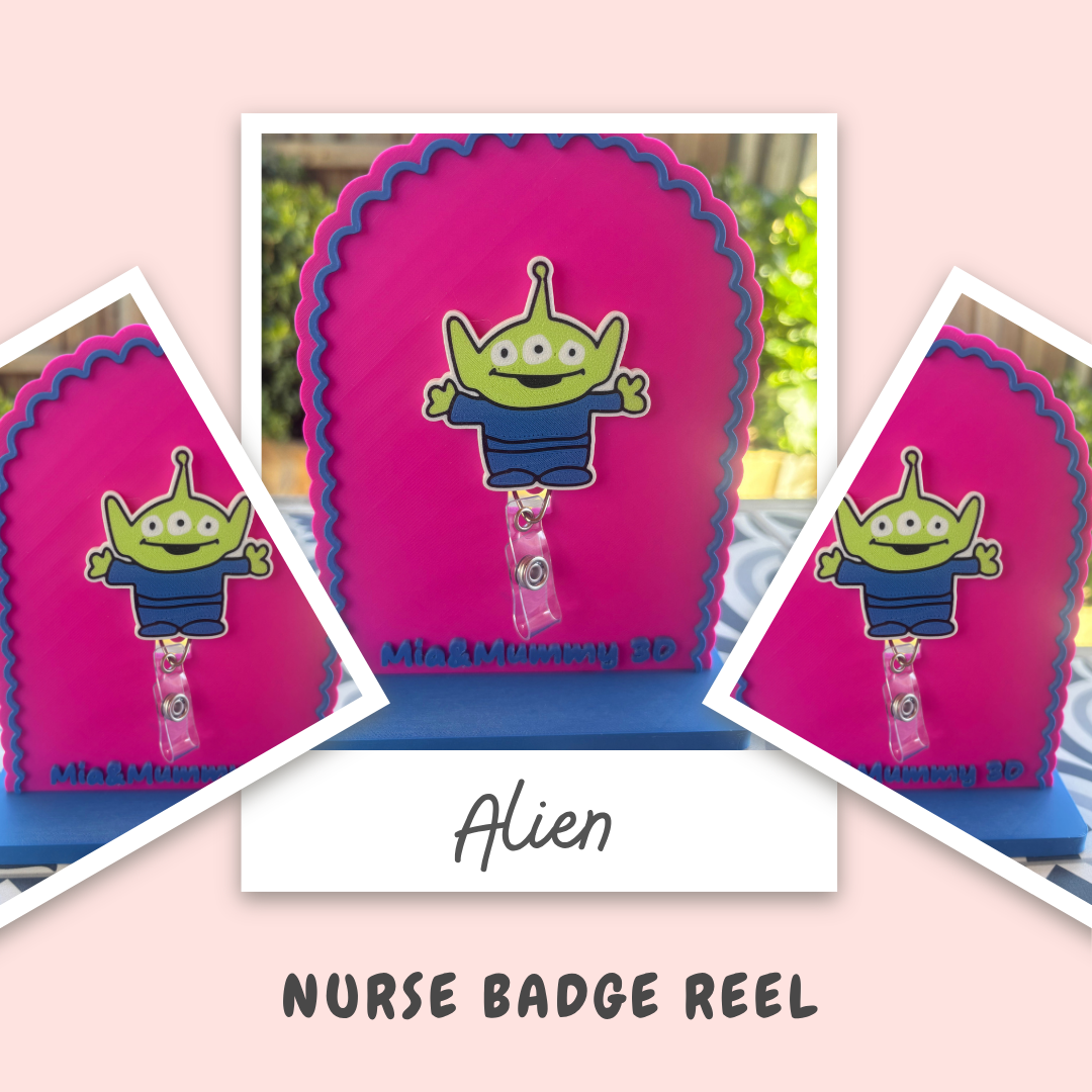 Alien Nurse Badge Reel-FREE
