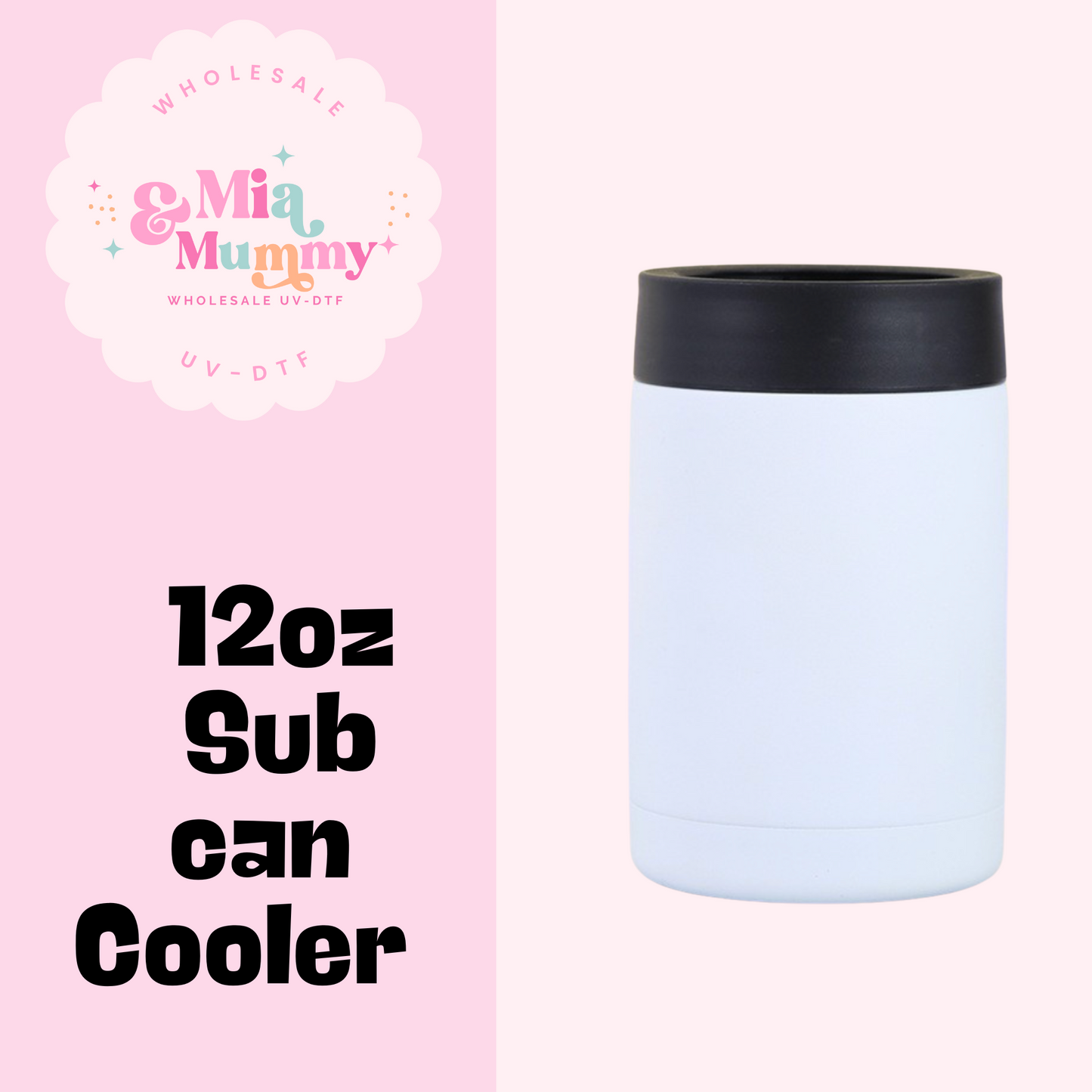 12oz SUBLIMATION CAN COOLER- READY TO SHIP