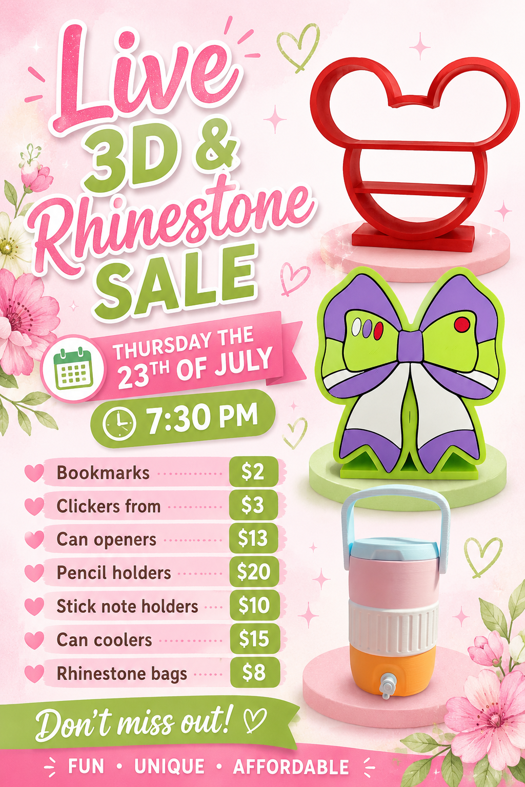 Tik Tok Live 3D SALE- Friday the 24th of July