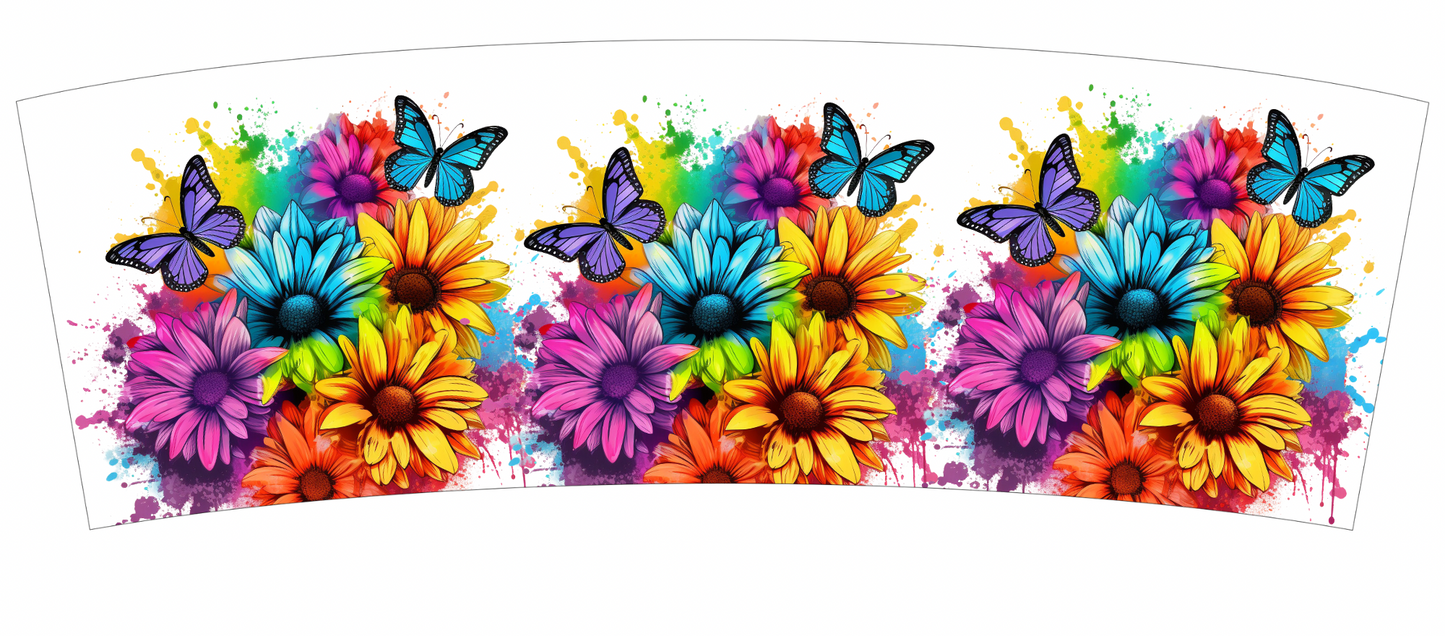 RAINBOW FLORAL 40oz Wrap.