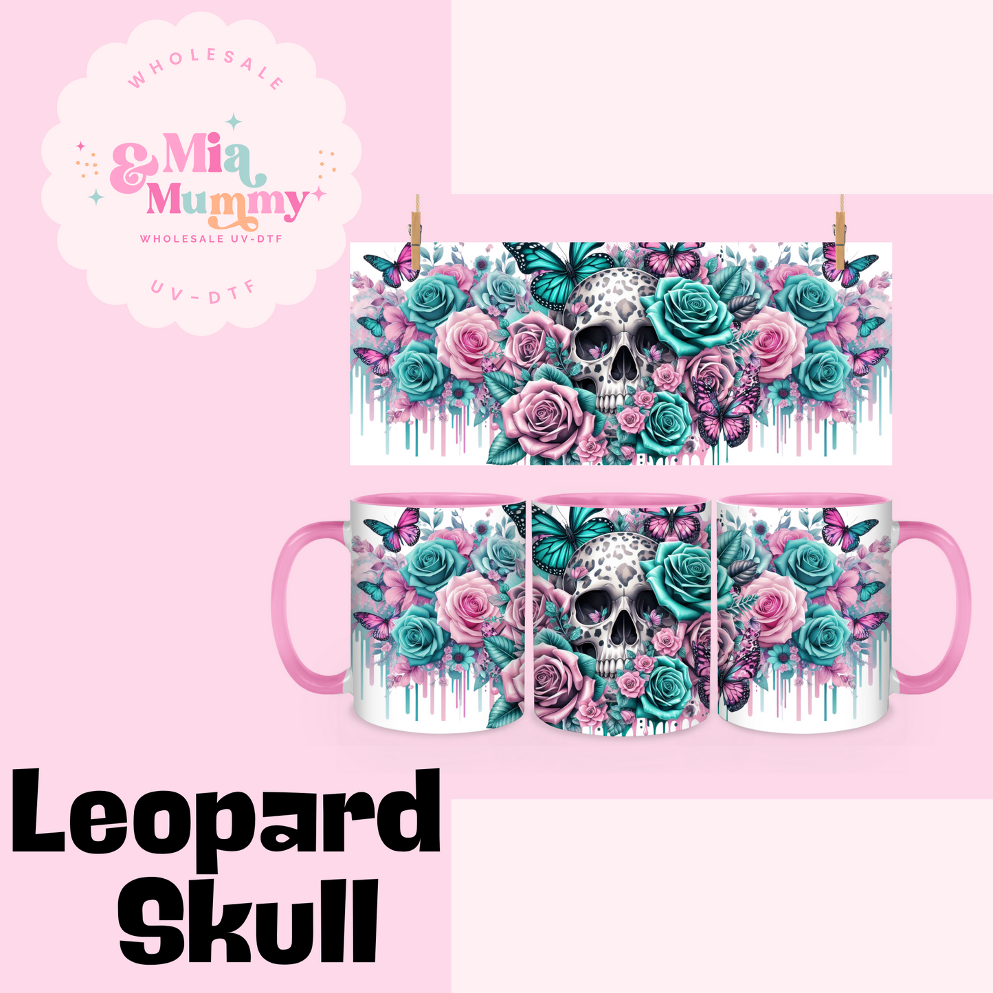 LEOPARD SKULL 15oz MUG- READY TO SHIP