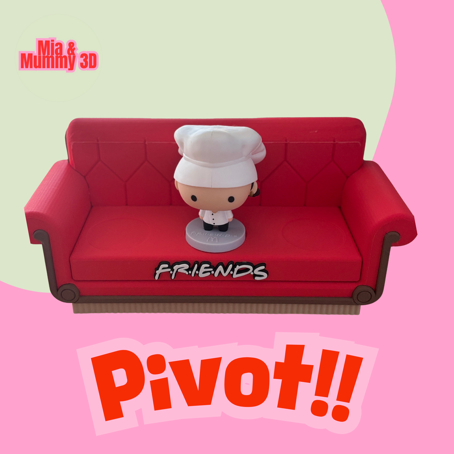 PRE ORDER Red Sofa- For figurines.