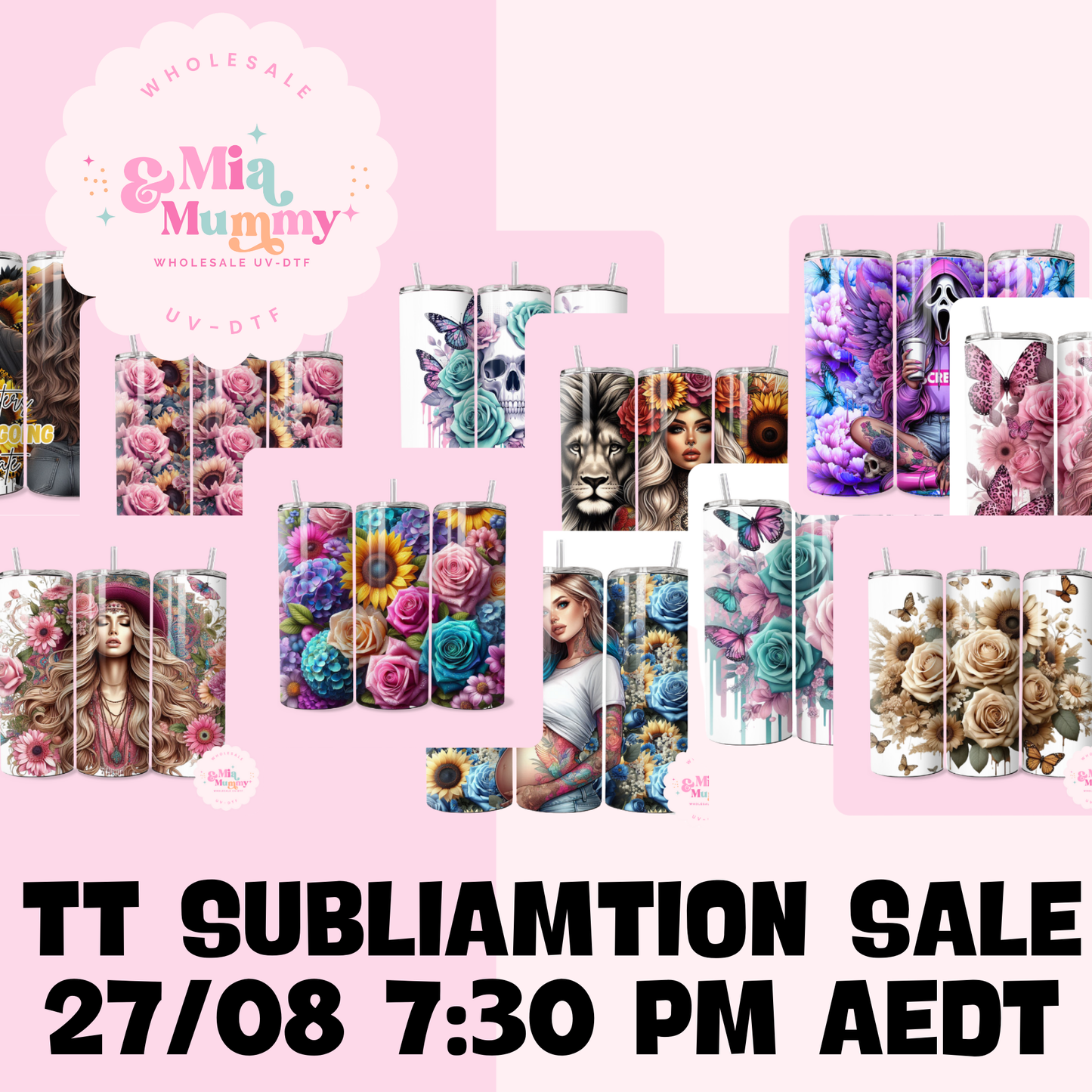 SUBLIMATION PRINT LIVE SALE -WEDNESDAY THE 27TH OF AUGUST