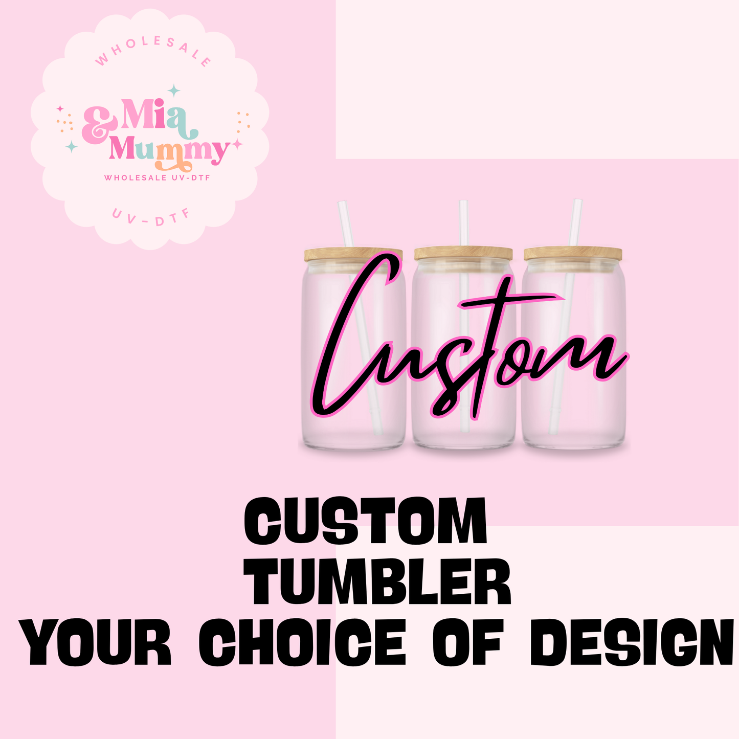 CUSTOM MADE TEACHER TUMBLER OF YOUR CHOICE