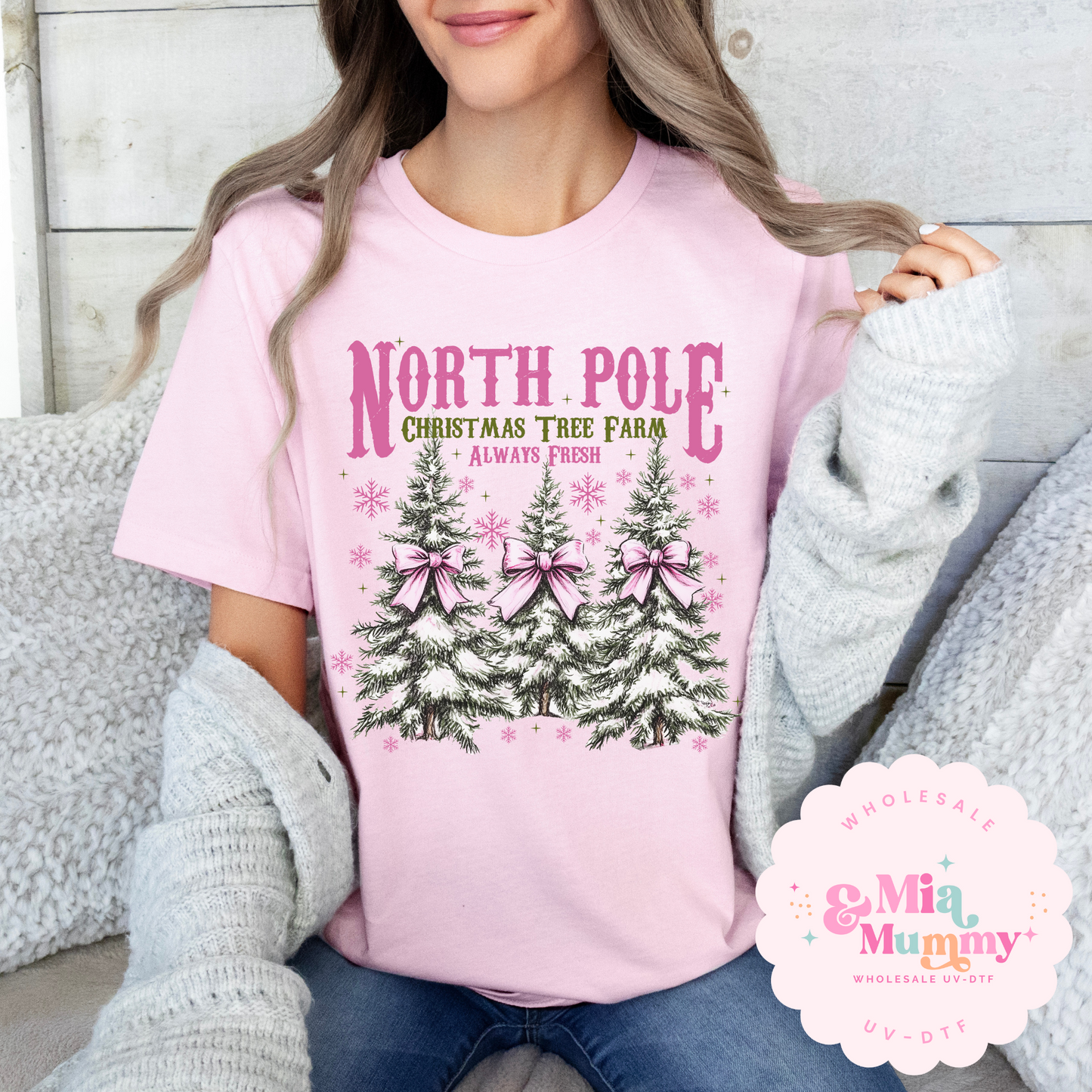 PINK NORTH POLE CHRISTMAS TREE FARM - DTF