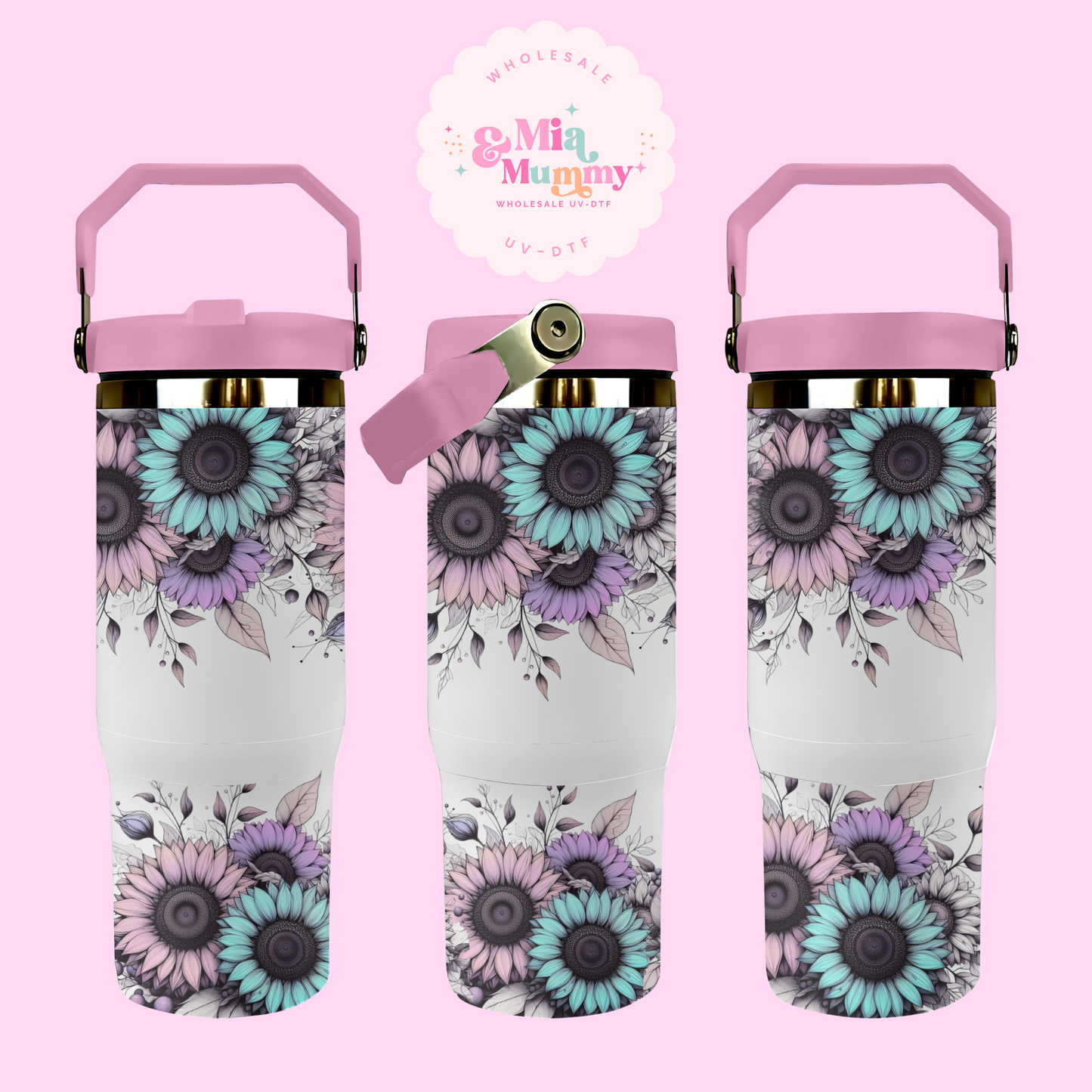 PASTEL SUNFLOWERS SUBLIMATION PIRNT 30oz