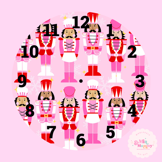 Pink Nutcracker- Clock Print by K.Louise