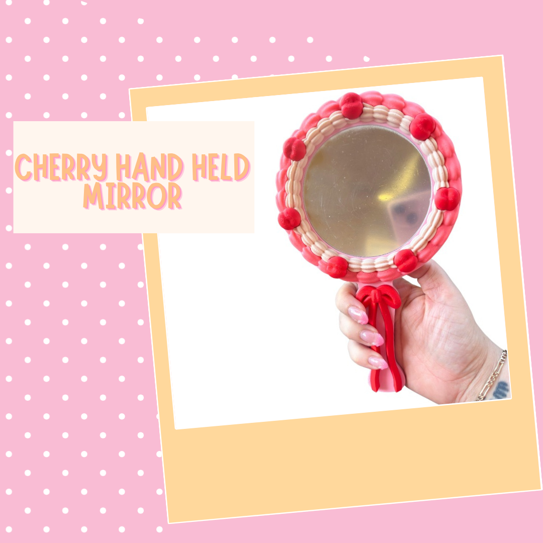 Cherry Hand Held Mirror