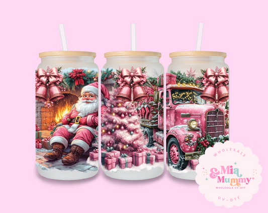 PINK CHRISTMAS SUBLIMATION PRINT