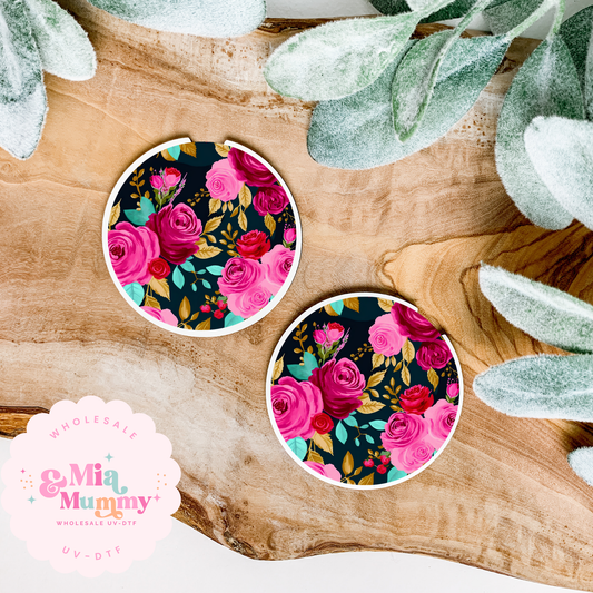 VINTAGE ROSES  Coaster UV-DTF