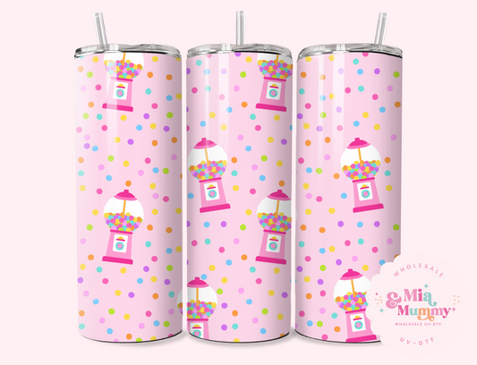 Pink Gumball Machine 20oz Sublimation Print by K.Louise