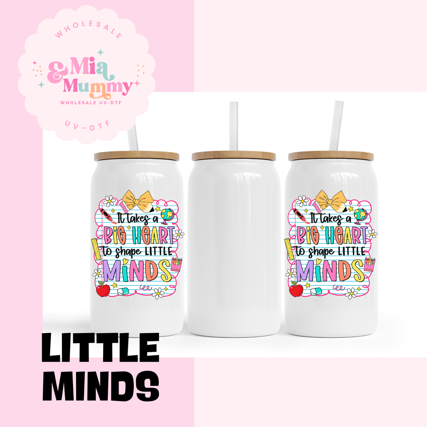LITTLE MINDS TUMBLER - READY TO SHIP