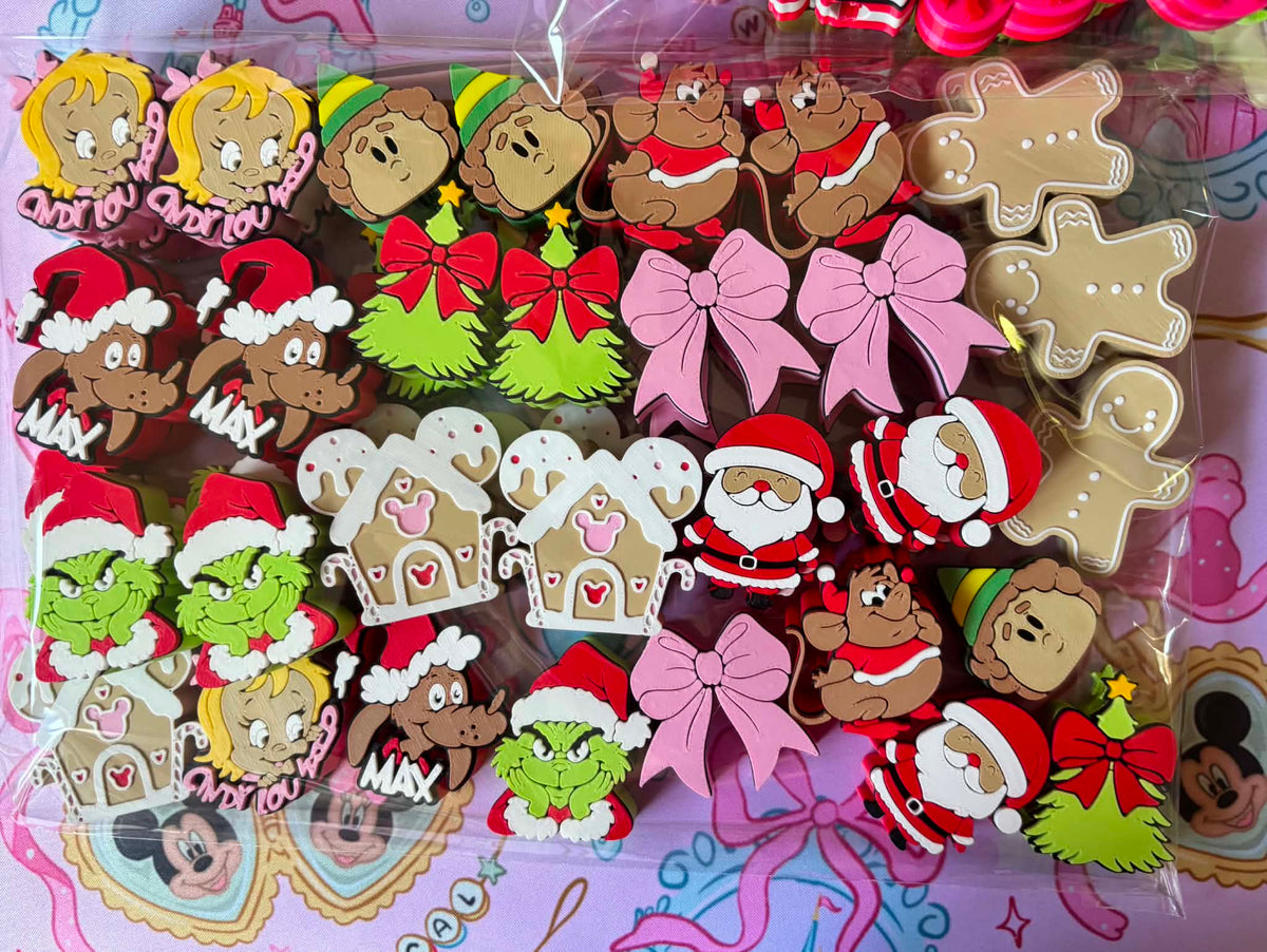 Christmas Straw Toppers- Wholesale