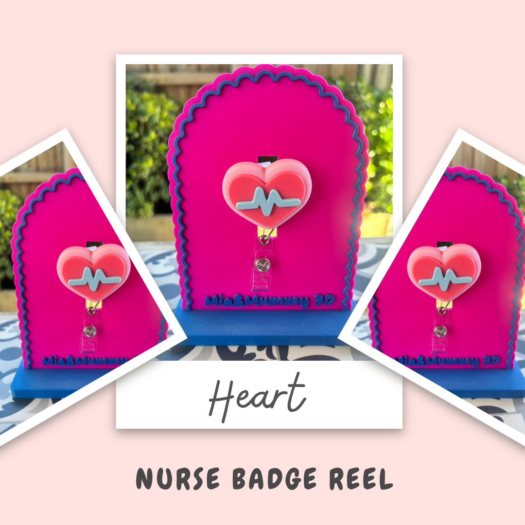 Heart Nurse Badge Reel- FREE