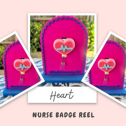 Heart Nurse Badge Reel- FREE