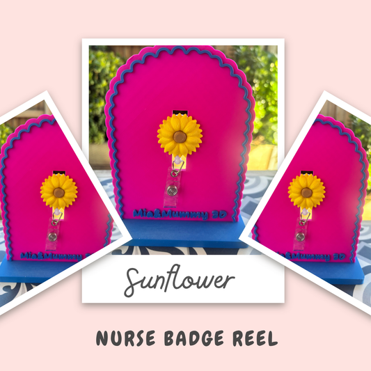Sunflower Nurse Badge Reel- FREE