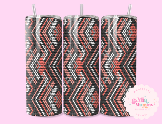 DIY BLING PEACH ZIGZAG