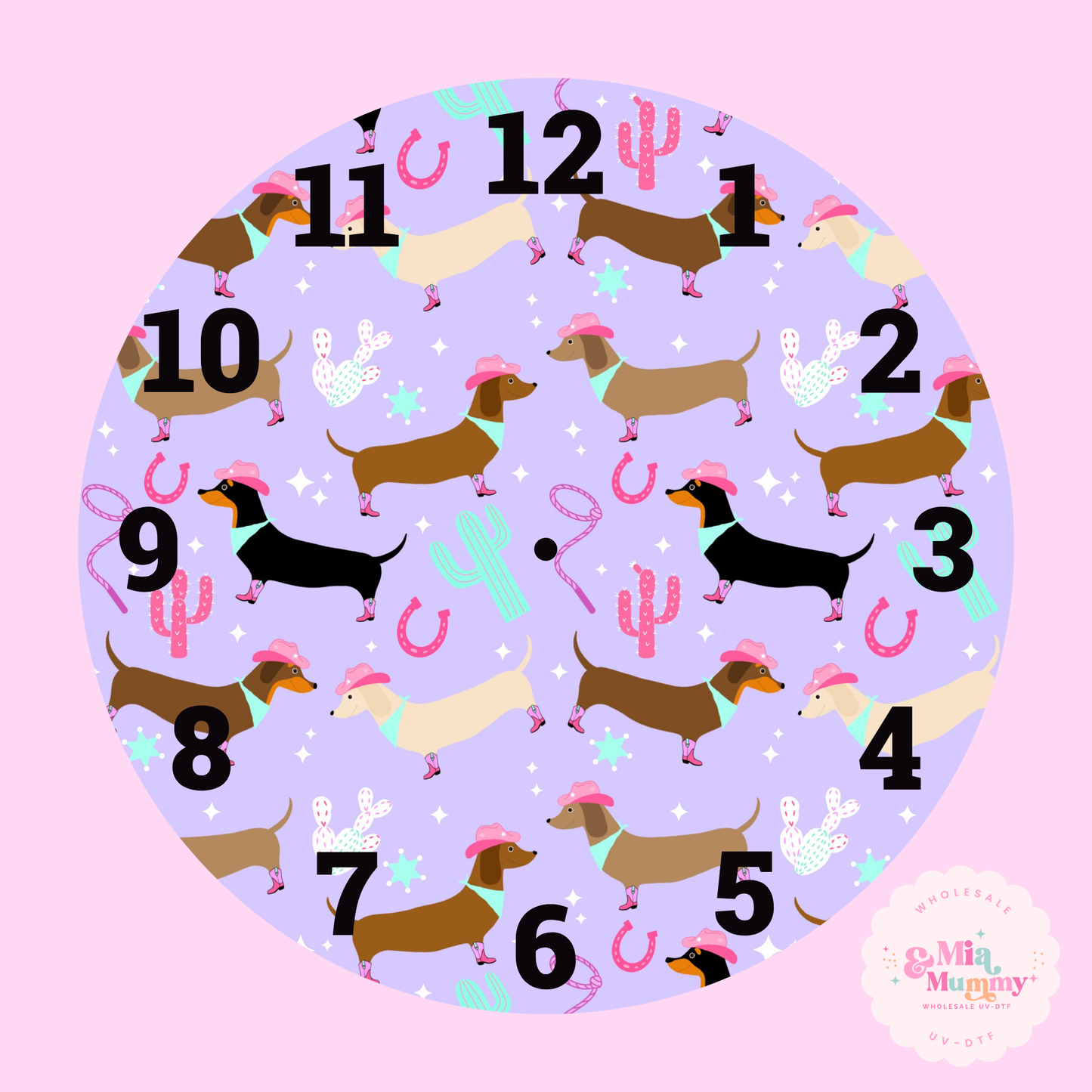 Pastel Purple - Clock Print by K.Louise