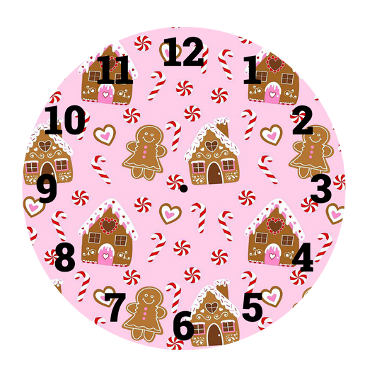 GINGERBREAD HOUSE-DTF CLOCK LIMITED EDITION DEISGN By K.Loiuse