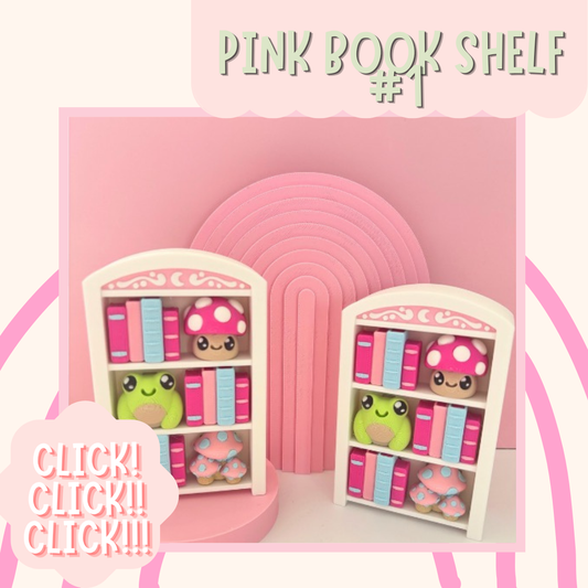 Pink Bookshelf Clicker Style 1  📚✨