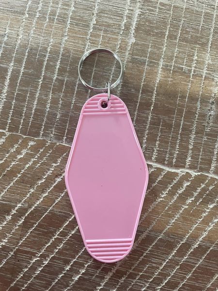 Dusty Pink Hotel Key Ring.