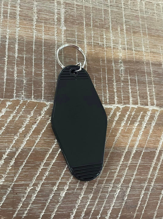 Black Hotel Key Ring.