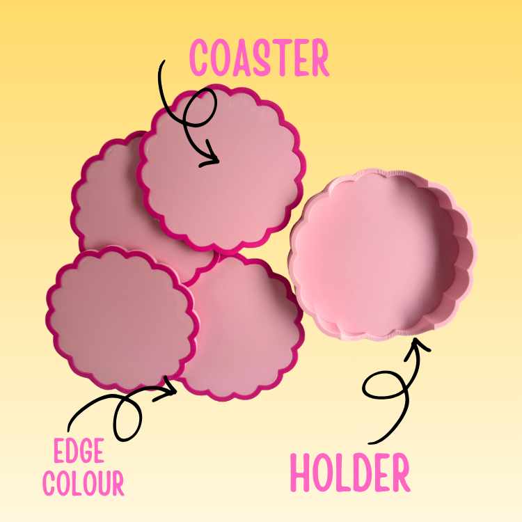 Custom Scalloped Coasters