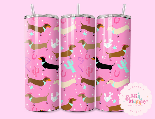 Pink Dash 20oz Sublimation Print by K.Louise