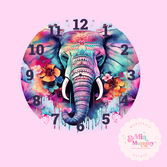 INK ELEPHANT -DTF CLOCK