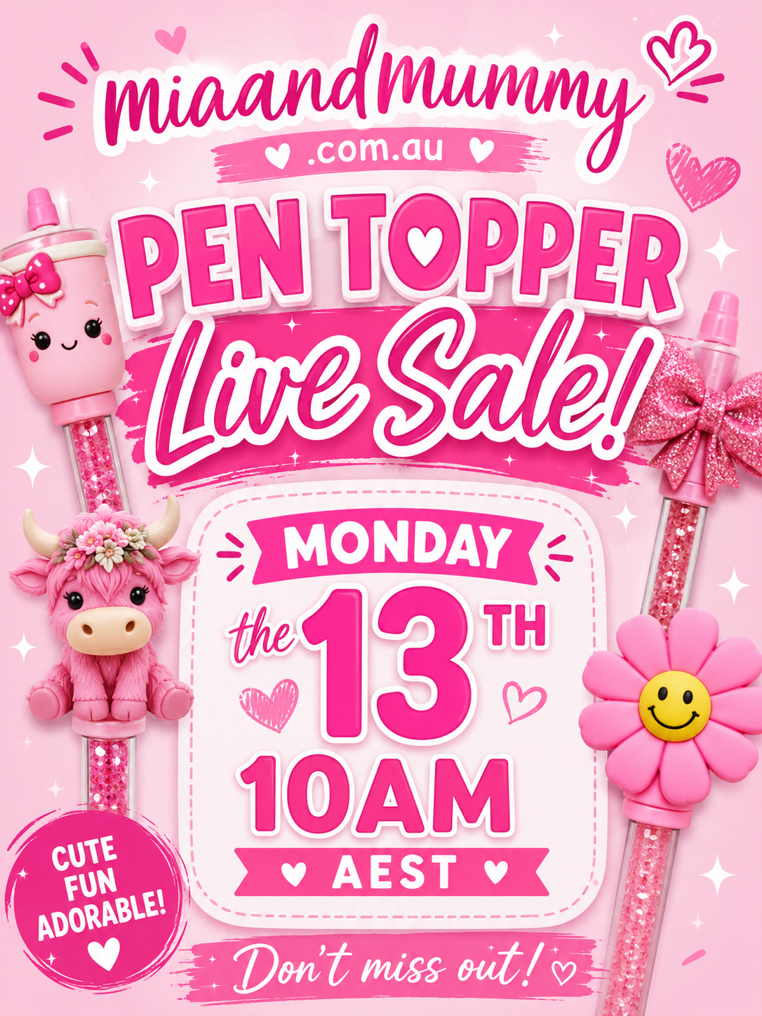 Tik Tok Live sale- Pen Topper Claim