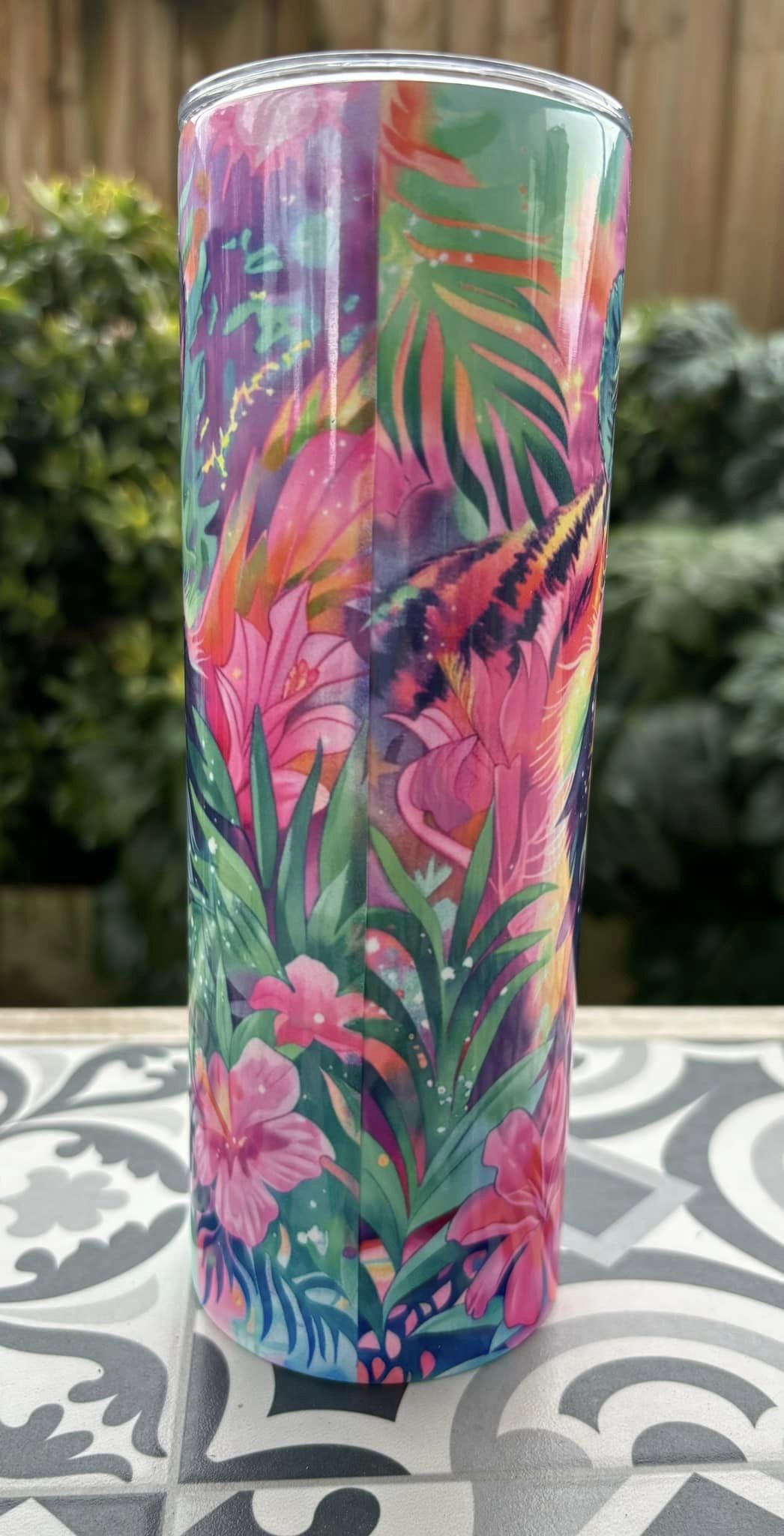 Rainbow Tiger 20oz Tumbler.