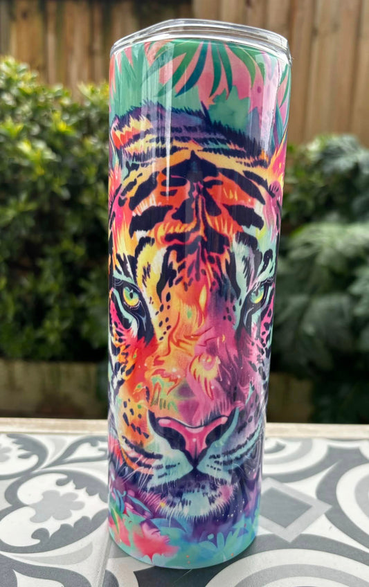 Rainbow Tiger 20oz Tumbler.