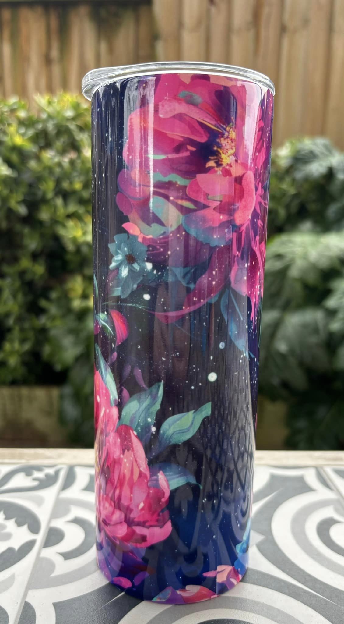 Navy Peony 20oz Tumbler.