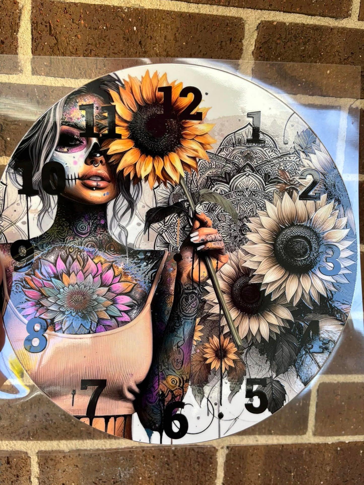 TATTOO SUNFLOWER -DTF CLOCK