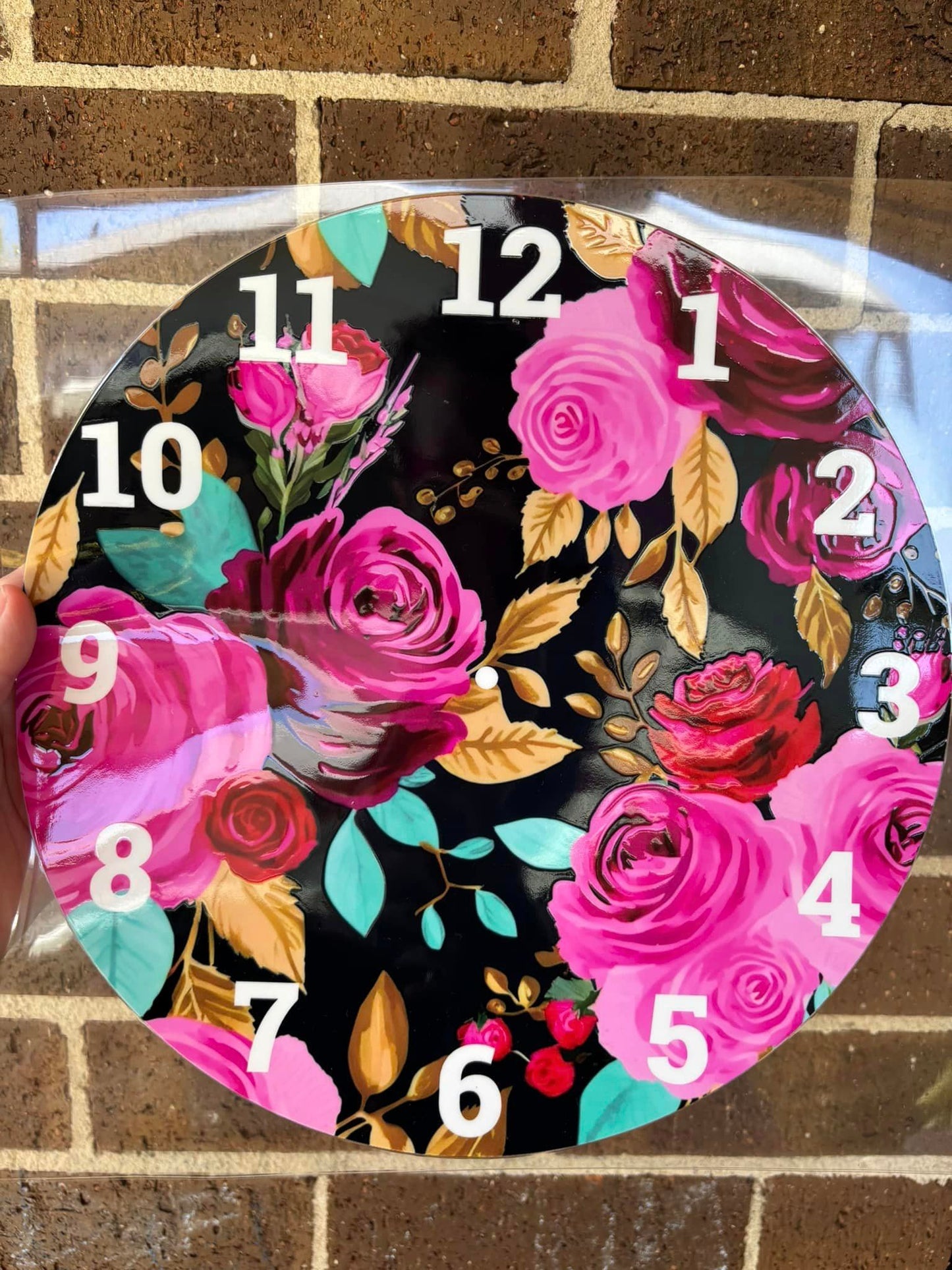 VINTAGE ROSE-DTF CLOCK