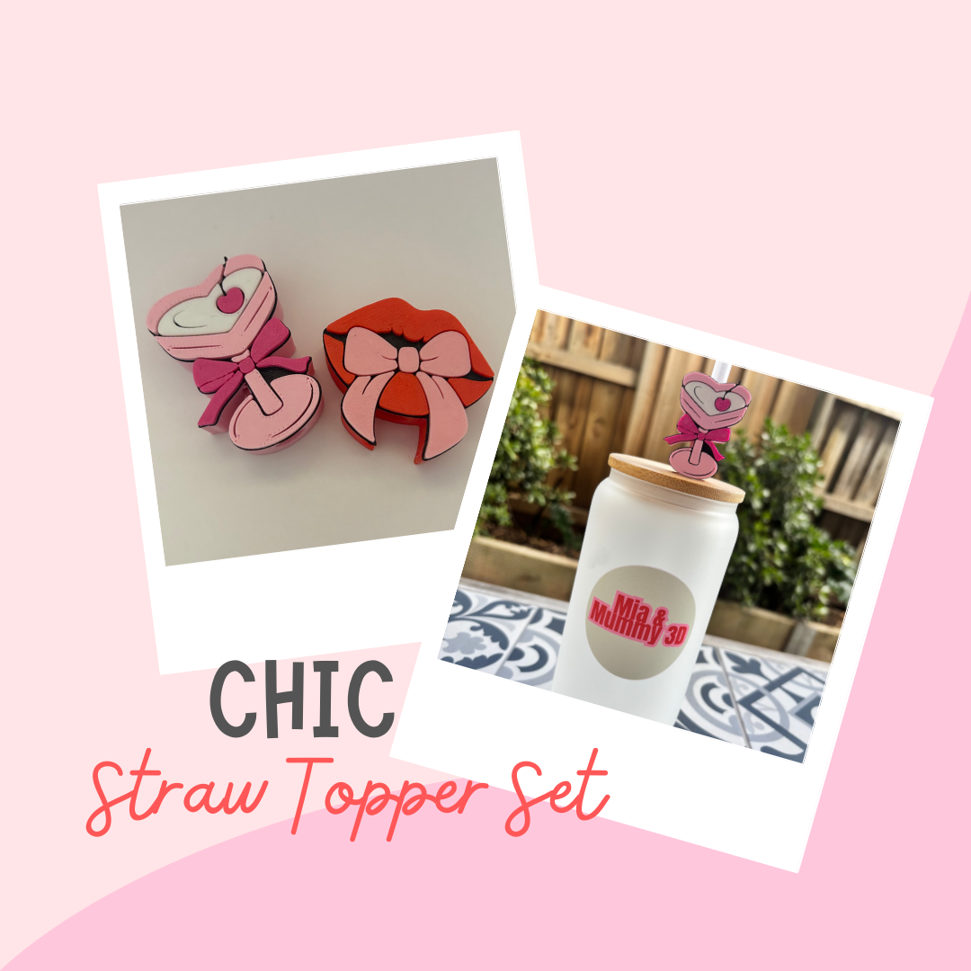 Chic straw topper set