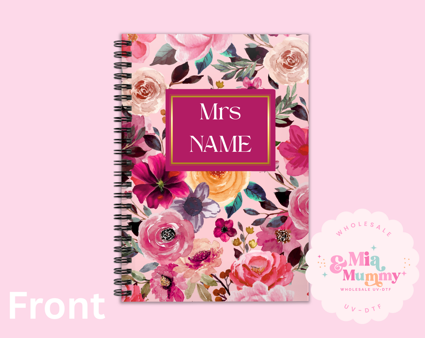 NOTEBOOK-PINK FLORAL